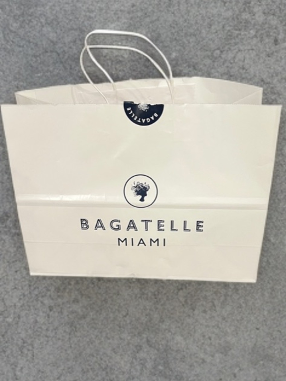 Bagatelle Miami White Paper Bag